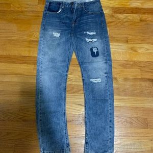 Zara Boys Distressed Blue Jeans Size 13/14